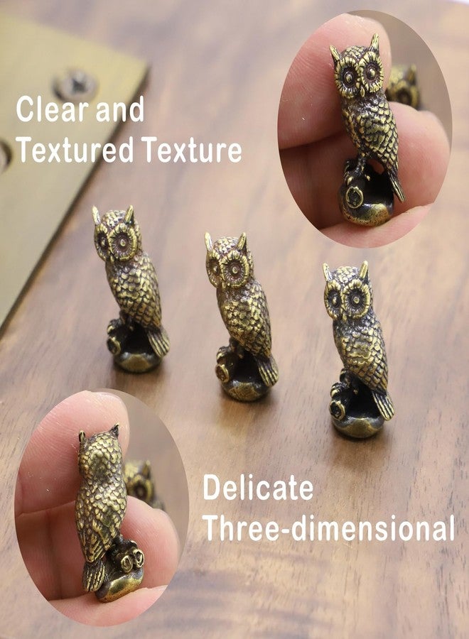 RillyRellow Hinge Head Owl, Hinge Decorative Topper, Miniature Magnetic Figurine Door Decor, Whimsical Quirky Home Decor, Miniature Lover Gift, Cute Owl Decor (3 per Set) - Image 3
